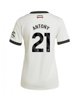 Manchester United Antony #21 Zenski Rezervni Dres 2024-25 Kratak Rukavima